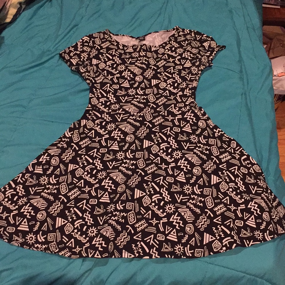 Cute print mini dress